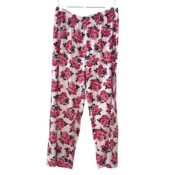 Kate Spade New York Black Label Pink Floral Pajama Set Size Medium - Picture 3 of 6